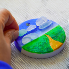 업사이클링 바다유리 석고방향제 DIY 만들기세트 환경교육, 그레이프플룻