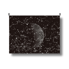 해룸 대형 패브릭 포스터 두꺼비집 가리개 페브릭 태피스트리 가림천 아트 행잉 초대형, 27.달과 별자리