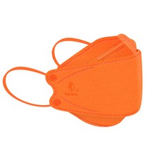 【健康天使】韓版幼童KF94口罩 (3歲~7歲) 10入 韓版魚型4D立體口罩 台灣製雙鋼印, 兒童 KF94 橙橘 10入 健康天使, 1個, 10片