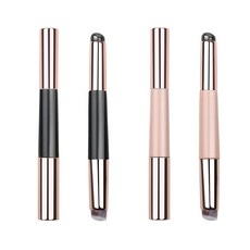 EGMI 실리콘 듀얼 립&메이크업 브러쉬 2종컬러 2P세트, 2개, 핑크+블랙