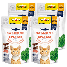 Gim Cat 俊寶俊喵 潔牙餅, 50g, 4包, 鮭魚 + 菠菜