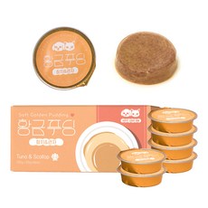 집사일기 반려동물 황금푸딩 간식 미니캔, 참치 & 관자, 30g, 6개