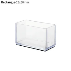 4Pcs 투명 실리콘 의자 다리 모자 미끄럼 방지 커버 가구 피트 패드 바닥 보호기 양말, Rectangle-25x50mm