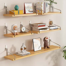 거와스 무타공 인테리어 우드 벽걸이 선반, 1단, 오크우드