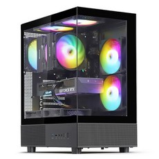 DARKFLASH DARKFLASH DB330X RGB 강화유리 블랙 (미들타워), 1개, 단품