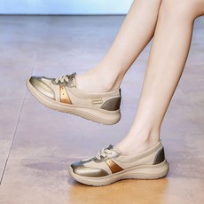 ROYALBELLE 여성 캐주얼 레이스업 경량 편안한 소프트솔 데일리 패션 운동화 U02030425