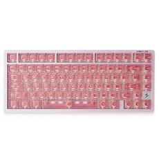 브이지엔 플래시 75 익스트림 플래그십 RGB 무선 기계식 키보드, 체리 파우더 핑크, 아이스크림 마그네틱축, 제조사축