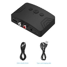 무선 블루투스 5 3 오디오 리시버 차량용 NFC 스테레오 AUX 5mm 잭 RCA 광학 어댑터 U 디스크 음악 플레이어, Without RCA Cable, 1개