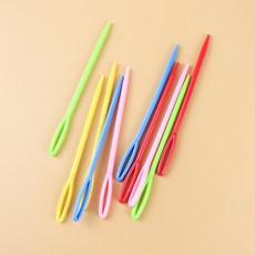 L-one 塑膠 毛衣縫針 安全針 塑膠手縫針 安全手縫針 塑膠針 塑膠縫針 毛線縫合針 編織縫針 大頭塑料 縫針 吊旗, 1個, 出貨單位1支(顏色隨機出貨),約5.5cm左右