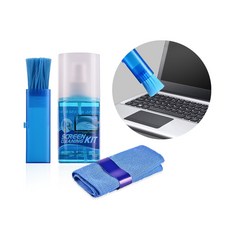 【GS 3C】大容量200ml 3C螢幕清潔組 (清潔液+清潔刷) 手機/平板/電腦/電視/筆電適用, 清潔組(刷具+擦拭布+200ml), 1個