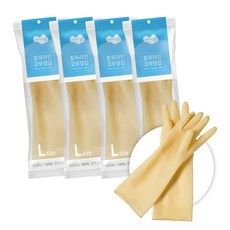 러버랩 국내산 팔목 고무장갑, 아이보리, 대(L), 5개