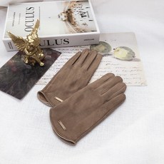 HanVo 麂皮絨布觸控手套, 深卡