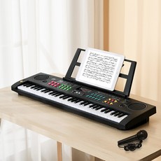 스피세프 61건반 전자 디지털피아노 가정용 피아노, 블랙, 1개