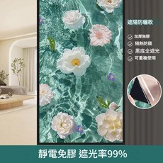 靜電免膠 窗戶貼紙 隔熱防曬 遮光率99%, 1個