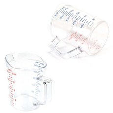 투명 1p 칼라눈금 225ml PC 500ml 계량컵, 칼라눈금 계량컵 DS-PC250M (225ml)