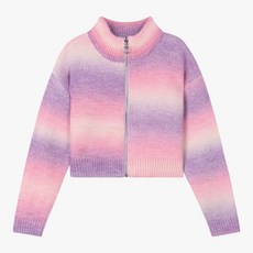 더데이걸 TGJM23W01 그라데이션 크롭 스웨터 집업_IC