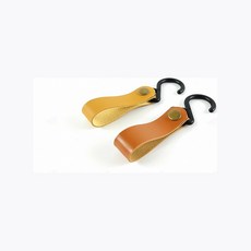 캠핑 가죽 후크 인디언 행어 걸이 버클형 고리 소품 수납 정리 캠핑용품, 1개, 카라멜