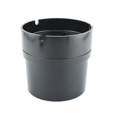 台灣製巨無霸煙灰缸，可加水使用，大容量菸灰缸，有效隔絕菸味，易於清洗，台灣製造品質保證, 1個, 黑色