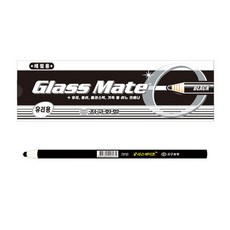 글라스 메이트 지구화학 유리용 색연필 낱색 적색 흑 청 흰색 12개입 1타, 검정