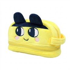 다마고치 마메치 보들보들 2단 입체 봉제 파우치 다용도 필통, 1개, 옐로우