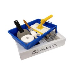 ALLGET 培克刷油漆工具組 踢腳板平板刷 DIY室內油漆工具, 1個, 1組