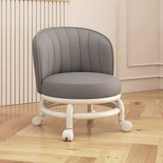 작업의자 바닥 바퀴 이동식 의자 네일샵 이동 회전 무빙 바퀴의자 보조의자, 1개, 4. 진그레이