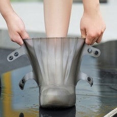 실리콘 신발방수커버 장마철신발 똑딱이 접이식 레인슈즈