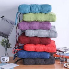 臺出限時優惠 辦公室綁帶久坐不纍厚實學生椅子練車軟屁墊軟屁椅子坐墊四季通用, 冰雪絨：深藍,厚：40*40cm(10cm)