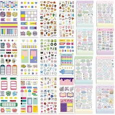 [ 940347 ] 가족 친구 테마 스크랩북 스티커 20장 방수 비닐 휴일 및 축제 계획 500개 저널 용품 앨범 장식 등, 휴일 계획