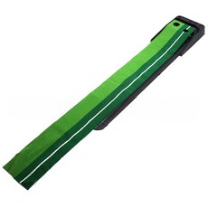 골프 퍼팅 연습기 실내 자동볼 반환 투톤잔디 더블홀, 3M 볼 트랙 포함, 녹색