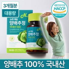 뉴핏 국내산 양배추환 양배추 정, 1개, 90정