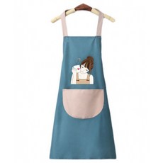 1+1 방수 주방 공방 작업 앞치마 수건 기본형, 2개, 블루기본형