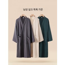 남성용 얇은 순면 여름 목욕가운 속건성 타올 소재