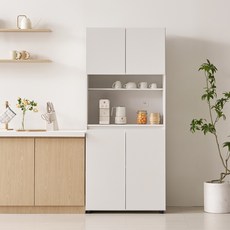 보루네오 마르체 크림 홈카페 비스포크 오브제 주방 수납장 800 BOW533C, 화이트