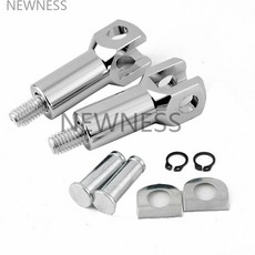 할리 소프테일 팻 보이 2000-2006 오토바이용 뒷좌석 승객 풋 페그 마운트 지지 크레비스 키트 2.25 인치, [02] Chrome, 1개, 1개입