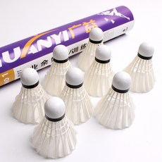 訓練用羽毛球 業餘專用 鴨毛球 成人適用 耐打型 娛樂球 室內外皆宜 12個裝, 【廣益1號】, 1個