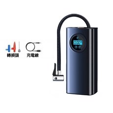 無線數顯充氣泵 便攜式電動打氣筒 預設胎壓 LED照明, 全能款充氣泵【汽車+球+機車+其他】, 1個