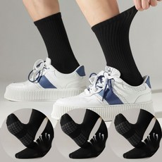 이리아 런닝 논슬립 쿠션 양말 3켤레, 3개, 블랙