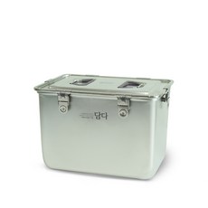 한일 담다 올스텐 핸디형 김치통 15.5L (핸디형/그레이 손잡이), 회색 손잡이, 1개