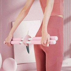굽은등교정 회전 십자 스트레칭봉, 회전 2in1십자 스트레칭봉(핑크)