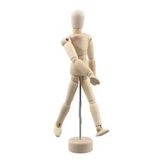 인체 모형 아티스트 스케치 드로잉 장식품 아트 모델 가동식 팔다리 액션 피규어 나무 모형 마네킹, 01 5.5inch