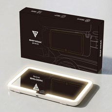 쉽딱 LED 선바이저 거울 차량용 메이크업 화장 조명 자동차 무선, 1박스, 쉽딱 터치미러