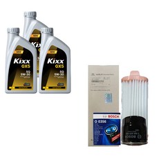 올뉴모닝(JA) 가솔린 킥스 GX5 5W30 3L 엔진오일 필터 세트 0356-G6000
