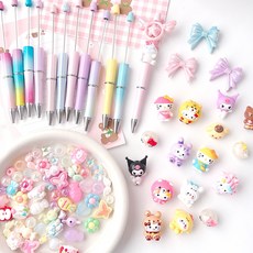밍블밍블 볼펜 꾸미기 키트 세트 캐릭터 비즈 볼펜 볼꾸 동대문 DIY 재료, 시나롤 3종(믹스) 세트, 1세트