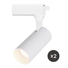 라인라이팅 LED 샤인 원통 COB 스포트 레일조명 화이트 30W, 2개, 주백(아이보리빛)