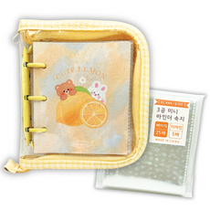 3공 포카 바인더 미니 폴라로이드 앨범, 30매, 레몬