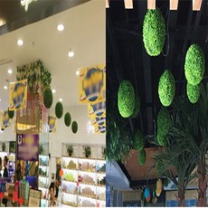 원형 새싹 잔디볼 원형잔디등 벽장식인조잔디 실내조경, 소