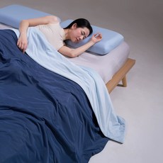 Lumi 여름 아이스 실크 쿨링 시원한 항균 냉감 홑이불 차렵이불 캠핑이불