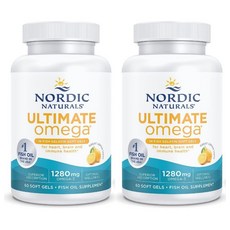 노르딕내츄럴스 얼티미트 오메가 3 1280mg 레몬 소프트젤, 60정, 2개