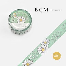 BGM 花開系列 燙金金箔和紙膠帶 - 天空綠, 1個